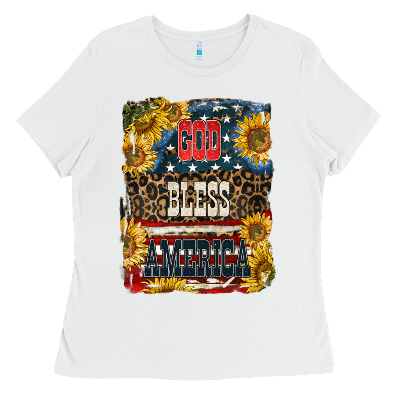 Western God Bless America 4th Of July Ladies Tee by LillyAllenDesigns | Teevron
