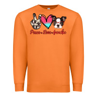 Carrot Peace Love Frenchie Premium Sweatshirt - Jasminsmagicworld