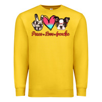 Lemon Peace Love Frenchie Premium Sweatshirt - Jasminsmagicworld
