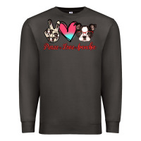 Smoke Peace Love Frenchie Premium Sweatshirt - Jasminsmagicworld