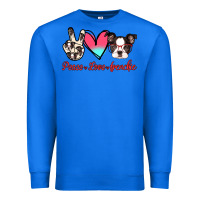 True Royal Peace Love Frenchie Premium Sweatshirt - Jasminsmagicworld