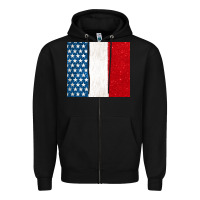 Black custom text american flag(used font 'doctrin Zipper Hoodie - Jasminsmagicworld