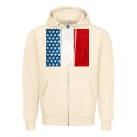 Sandshell custom text american flag(used font 'doctrin Zipper Hoodie - Jasminsmagicworld