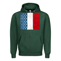 Sports Green custom text american flag(used font 'doctrin Zipper Hoodie - Jasminsmagicworld