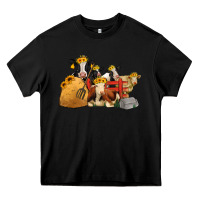 Black Cows With Sunflower Headbands Heavy Core Tee - Jasminsmagicworld