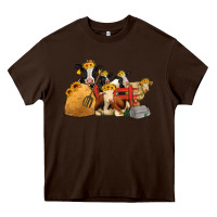Chocolate Brown Cows With Sunflower Headbands Heavy Core Tee - Jasminsmagicworld