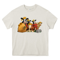 Cream Cows With Sunflower Headbands Heavy Core Tee - Jasminsmagicworld