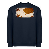 Navy Cowhide Lightbrown Heavyweight Sweatshirt - Jasminsmagicworld