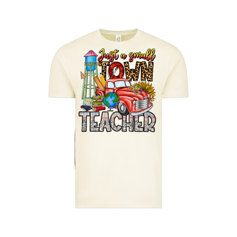 Just A Small Town Teacher Vintage Tee by CowhideDigitalArt | Teevron