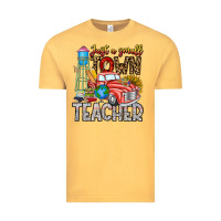 Vintage Mustard Just a Small Town Teacher Vintage Tee - CowhideDigitalArt