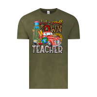 Vintage Olive Just a Small Town Teacher Vintage Tee - CowhideDigitalArt