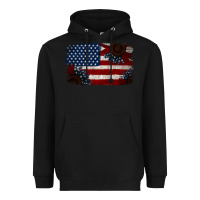 Black Distressed Sunflower American Flag Heavyweight Hoodie - Jasminsmagicworld