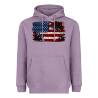 Lavender Distressed Sunflower American Flag Heavyweight Hoodie - Jasminsmagicworld