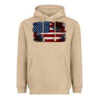 Mushroom Distressed Sunflower American Flag Heavyweight Hoodie - Jasminsmagicworld