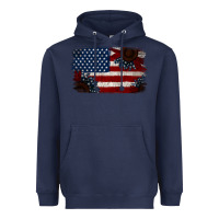 Navy Distressed Sunflower American Flag Heavyweight Hoodie - Jasminsmagicworld