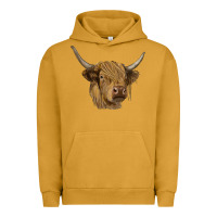 Pigment Peanut Butter highland cow Urban Hoodie - RanaPortraitStore