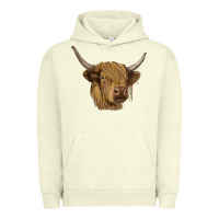 Pigment Pistachio highland cow Urban Hoodie - RanaPortraitStore