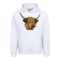 White highland cow Urban Hoodie - RanaPortraitStore