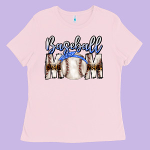 Baseball Mom Ladies Tee Designed By Cowhidedigitalart
