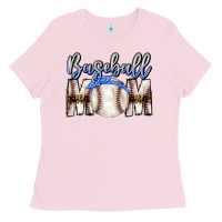 Bubblegum Pink Baseball Mom Ladies Tee - CowhideDigitalArt