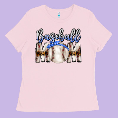 Baseball Mom Ladies Tee Designed By Cowhidedigitalart