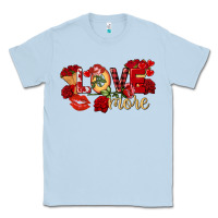 Dusty Blue Love more Valentine's Day Classic Tee - FaDigitalArtStudio