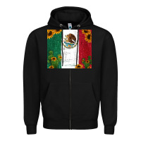 Cactus Sunflower Mexican Flag Z Zipper Hoodie | Teevron