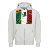 Dove Grey cactus sunflower mexican flag z Zipper Hoodie - Jasminsmagicworld