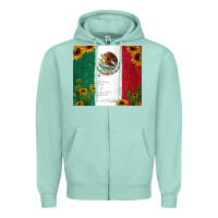 Seafoam cactus sunflower mexican flag z Zipper Hoodie - Jasminsmagicworld
