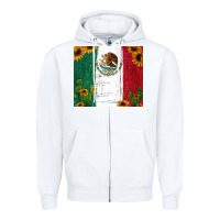 White cactus sunflower mexican flag z Zipper Hoodie - Jasminsmagicworld