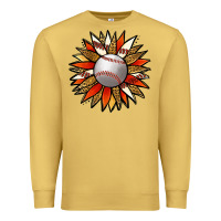 Antique Gold Baseball Sunflower Premium Sweatshirt - Jasminsmagicworld