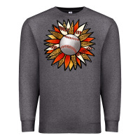Charcoal Heather Baseball Sunflower Premium Sweatshirt - Jasminsmagicworld