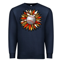Navy Baseball Sunflower Premium Sweatshirt - Jasminsmagicworld