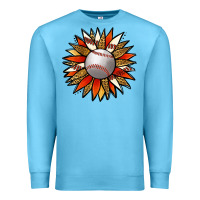 Ocean Blue Baseball Sunflower Premium Sweatshirt - Jasminsmagicworld