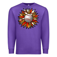 Purple Baseball Sunflower Premium Sweatshirt - Jasminsmagicworld