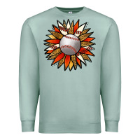 Seafoam Baseball Sunflower Premium Sweatshirt - Jasminsmagicworld
