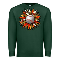 Sports Green Baseball Sunflower Premium Sweatshirt - Jasminsmagicworld