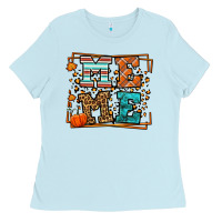 Baby Blue Fall Autumn Leopard Meme Ladies Tee - LillyAllenDesigns