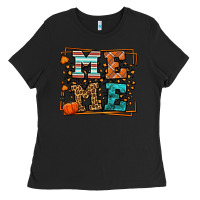 Black Fall Autumn Leopard Meme Ladies Tee - LillyAllenDesigns