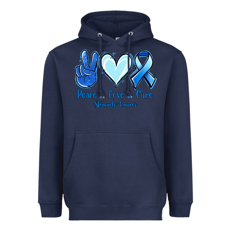 Peace Love Cure Stomach Cancer Heavyweight Hoodie by Jasminsmagicworld | Teevron