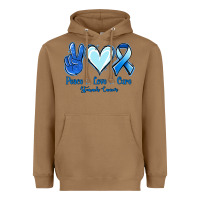 Toasted Coconut Peace Love Cure Stomach Cancer Heavyweight Hoodie - Jasminsmagicworld