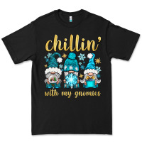 Black chillin' with my gnomies Premium Tee - BundleAndBundleShop