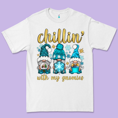 Chillin' With My Gnomies Premium Tee Designed By Bundleandbundleshop