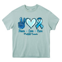Arona Peace Love Cure Prostate Cancer Heavy Core Tee - Jasminsmagicworld