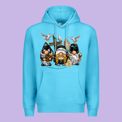 Pastor Nun Religious Gnome Premium Hoodie Designed By Barkaloodesign