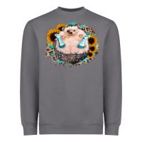 Storm Sunflower Leopard Hedgehog Heavyweight Sweatshirt - Jasminsmagicworld