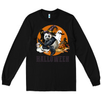 Black hallowen panda Long Sleeve Tee - LillyAllenDesigns