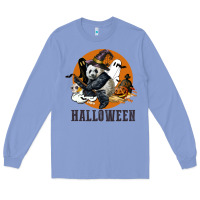 Colony Blue hallowen panda Long Sleeve Tee - LillyAllenDesigns