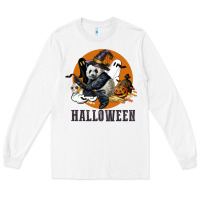 White hallowen panda Long Sleeve Tee - LillyAllenDesigns