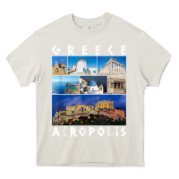 Cream greece acropolis famous sights gallery traveler souvenir t shirt Heavy Core Tee - baoMotion